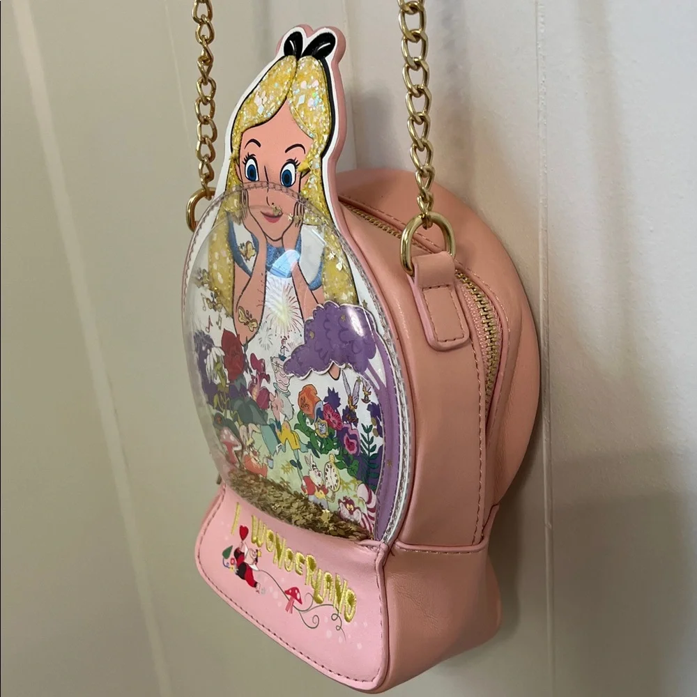 Danielle Nicole Disney Love Alive in Wonderland Magical Snowglobe Crossbody Bag - Picture 9 of 12